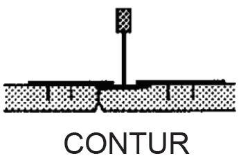 Placa tavan casetat Knauf Danoline Contur cant D 12.5 mm R [1]
